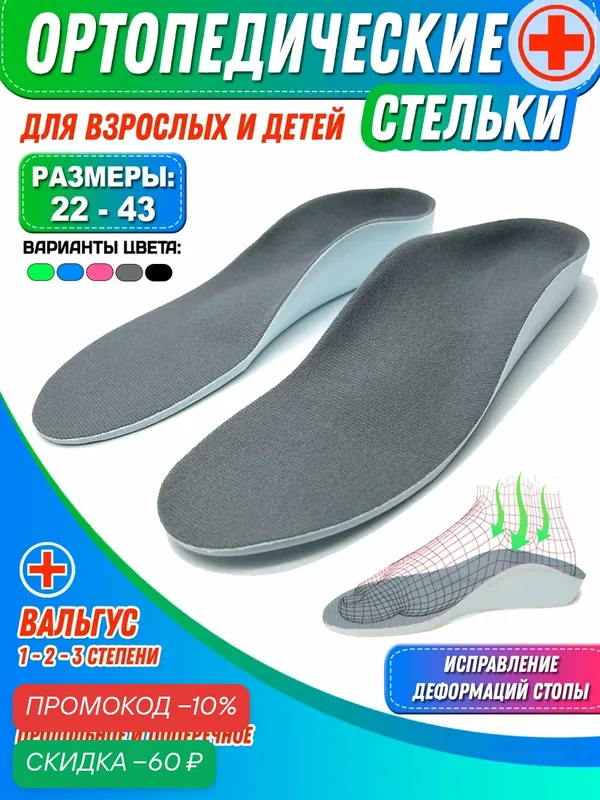 Стельки SuperFeet, ортопедические, размер 35-36, для обуви, серые, 23 см — SuperFeet, скидка по промокоду Яндекс Маркет