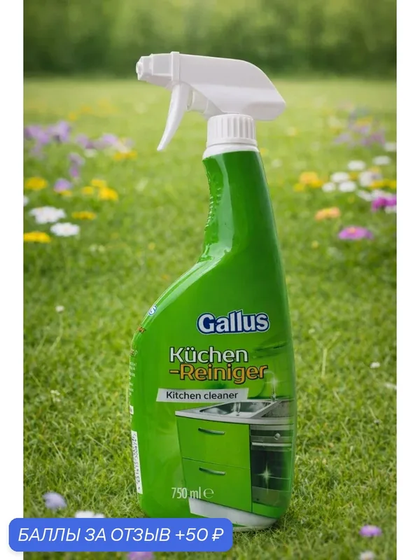 GALLUS Жидкость для мытья кухни 750 мл — Gallus, 50 баллов за отзыв Яндекс Маркет