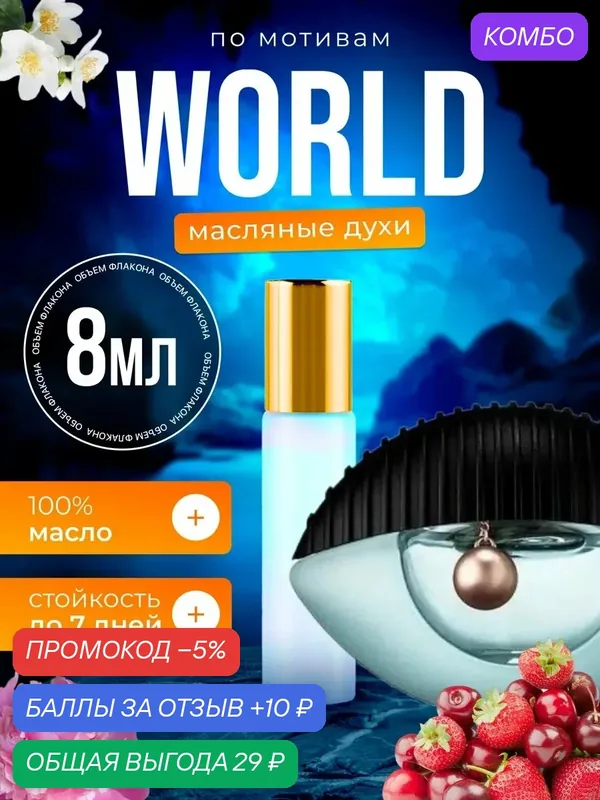 Духи масляные по мотивам World Ворлд Глаз Голубой парфюм женские стойкие — BESTPARFUME, скидка по промокоду Яндекс Маркет