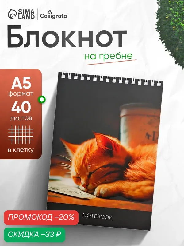 Блокнот Calligrata "Соня", A5, мелованный картон, выборочный УФ-лак — Calligrata, скидка по промокоду Яндекс Маркет