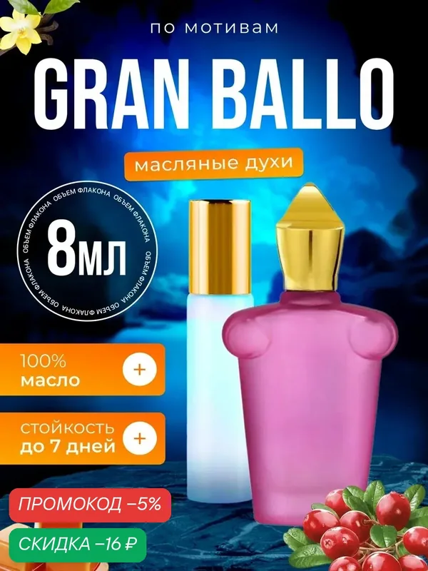 Духи масляные по мотивам Gran Ballo Ксерджофф Гран Балло парфюм женские стойкие — BESTPARFUME, скидка по промокоду Яндекс Маркет