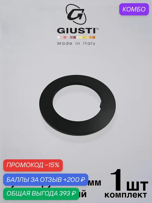 Италия / Ручка мебельная круглая GIUSTI FORME. Цвет - Матовый черный. Диаметр 100 мм — Giusti, промокод и 200 баллов за отзыв Яндекс Маркет