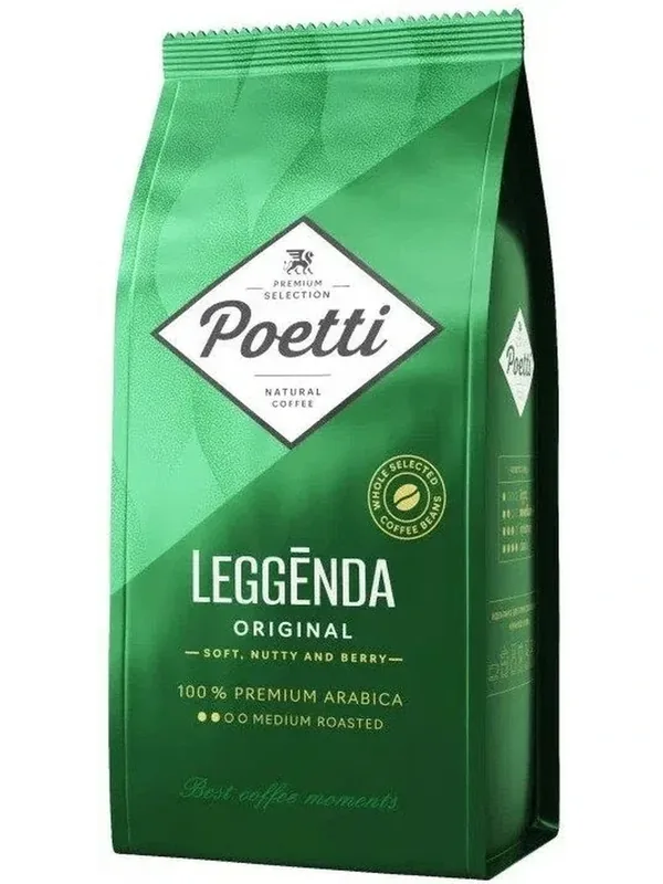 Poetti Leggenda Original 1кг кофе в зернах пакет (7770014) — Poetti, 50 баллов за отзыв Яндекс Маркет