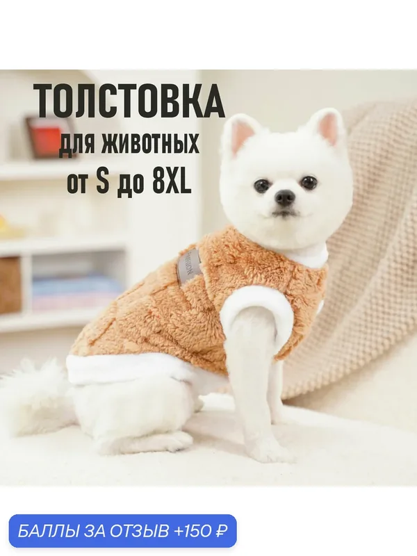 Кофта для собак и кошек / размер S Family Pet/ Одежда для собак мелких пород — Family Pet, 150 баллов за отзыв Яндекс Маркет