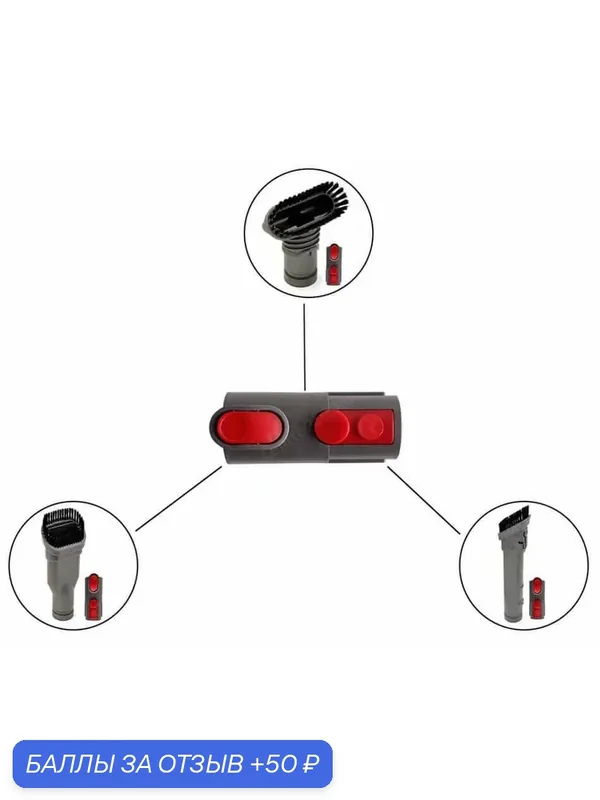 Переходник для пылесосов Dyson V6, DC62, DC45 В Dyson V7, V8, V10, V11 — 50 баллов за отзыв Яндекс Маркет