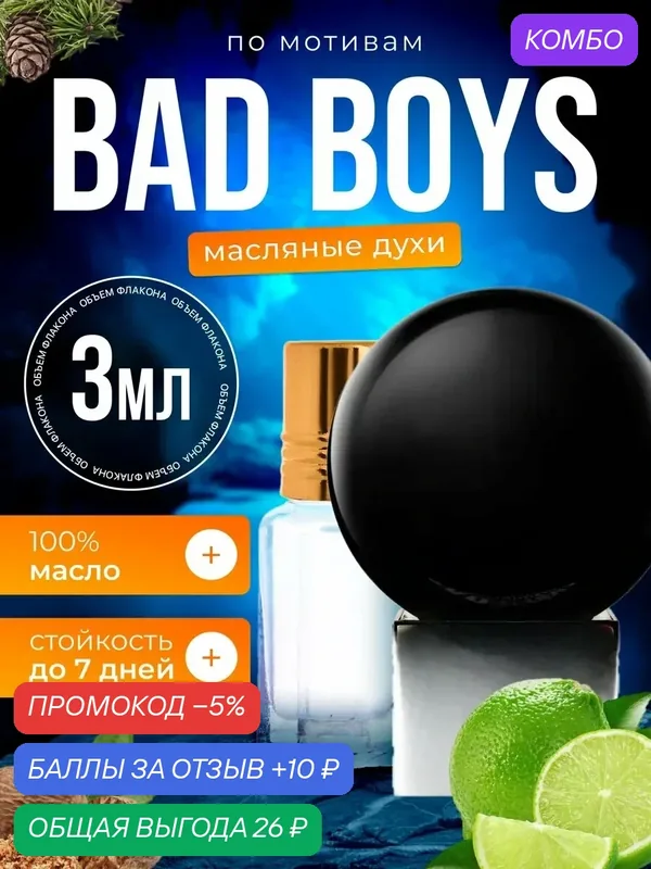 Духи масляные по мотивам Bad Boys Килиан Бэд Бойз парфюм мужские женские стойкие — BESTPARFUME, скидка по промокоду Яндекс Маркет