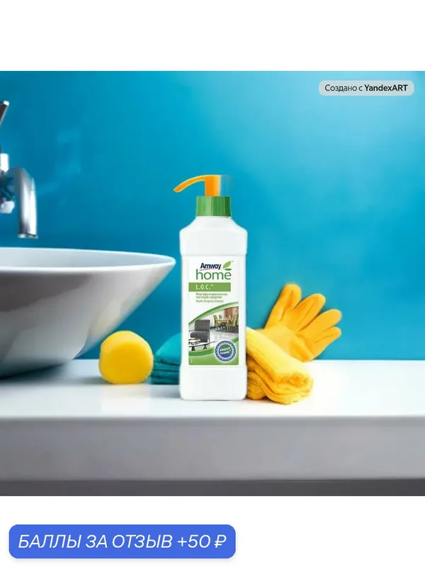 Чистящее средство Amway "Home", L.O.C, многофункциональное, 1л — Amway, 50 баллов за отзыв Яндекс Маркет