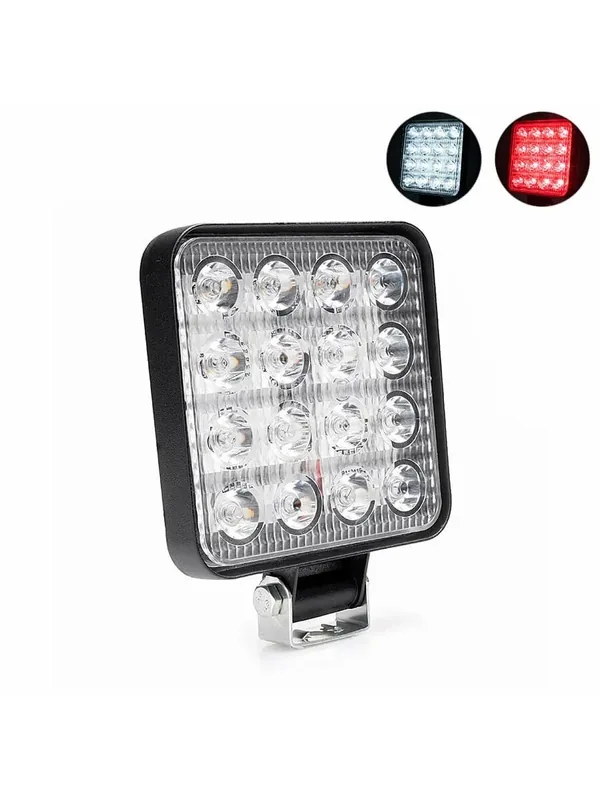 Светодиодная фара-стробоскоп Super Slim 16 SMD 3030 48W Spot 30° белый + красный свет — ElectroKot, 10 баллов за отзыв Яндекс Маркет