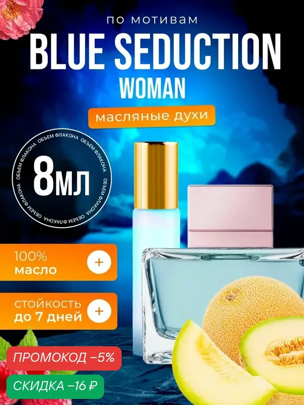 Духи масляные по мотивам Blue Seduction Антонио Бандерас Блю Седакшн женские стойкие — BESTPARFUME, скидка по промокоду Яндекс Маркет