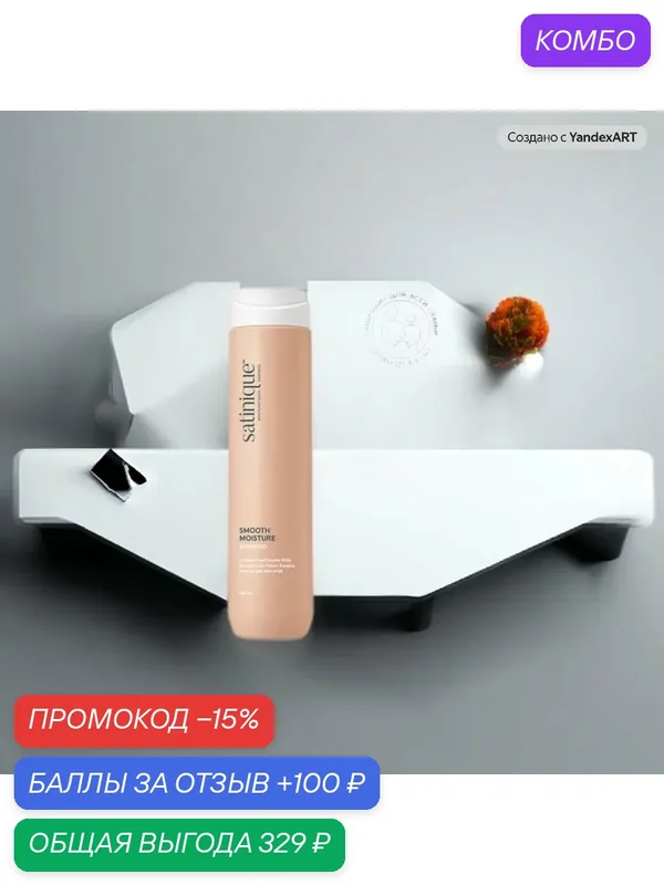 Шампунь Amway Satinique, увлажняющий, для гладкости, на основе растительной воды с комплексом Protein+, 280мл — промокод и 100 баллов за отзыв Яндекс Маркет