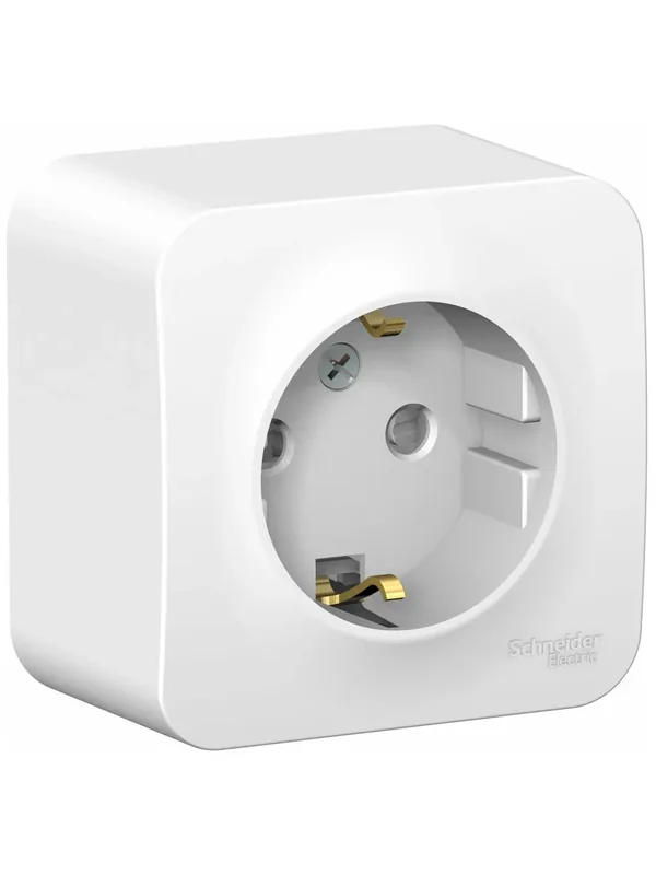Розетка белая Schneider Electric Blanca с заземлением с шторками 16А, 250В, изолир. Пластина — Systeme Electric, скидка по промокоду Яндекс Маркет