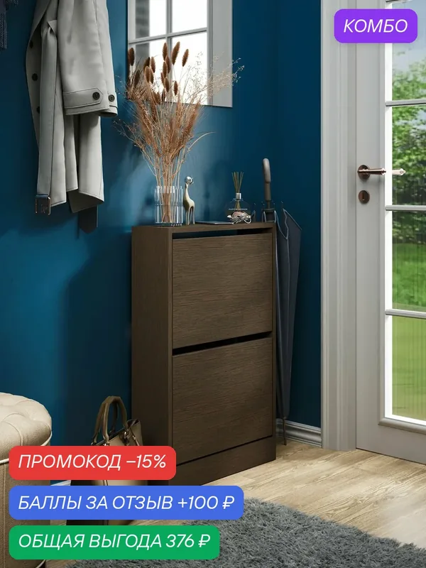 Обувница узкая Уно-951-У венге в прихожую, тумба для обуви, закрытая деревянная, икея ikea, этажерка, полки, высокая ЛДСП, галошница высокая — Profimebel, скидка по промокоду Яндекс Маркет