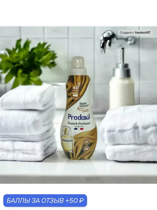 Кондиционер для белья Парфюм Prodoxa MIRACLE, 1 л — Prodoxa, 50 баллов за отзыв Яндекс Маркет