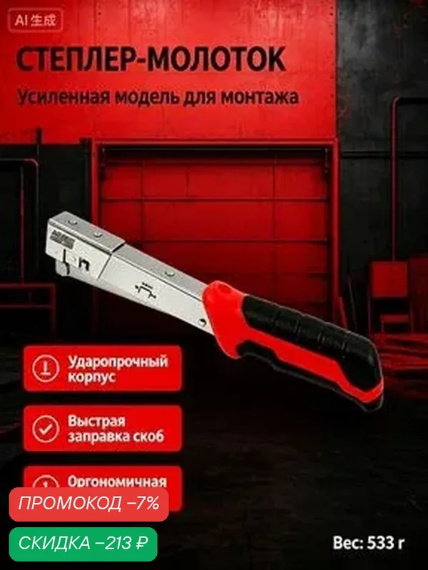 Степлер молотковый ударный для скоб тип 53 OPT-NG610 / 40911 YAGUA — скидка по промокоду Яндекс Маркет
