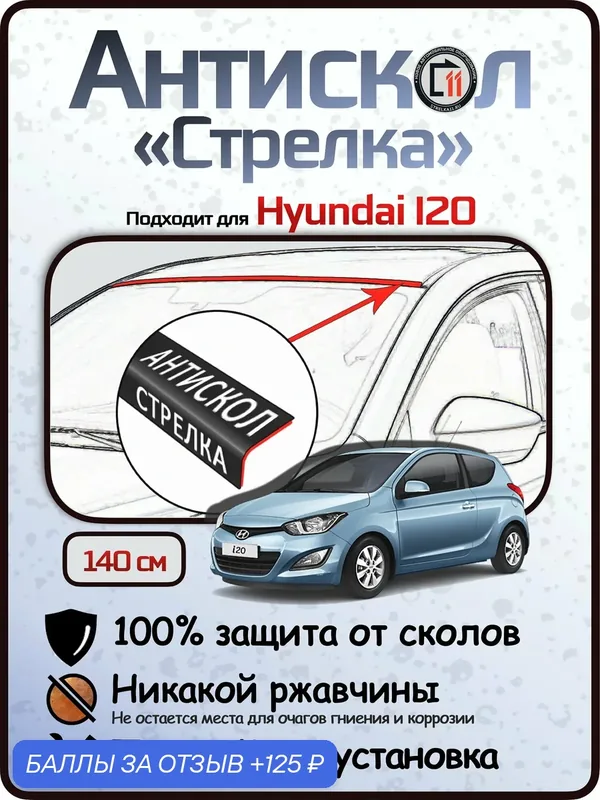 Защита от сколов и ржавчины для HYUNDAI I20. Антискол "Стрелка" — Стрелка11, 125 баллов за отзыв Яндекс Маркет