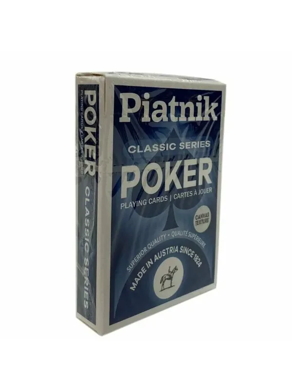 Игральные карты "Классическая серия Piatnik 1824", 54 шт, синяя, пластиковое покрытие — Piatnik, скидка по промокоду Яндекс Маркет