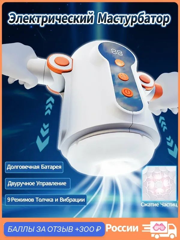 YUU Мастурбатор с мото-ручкой газа: телескопия, сужение 270°, 830г — 300 баллов за отзыв Яндекс Маркет