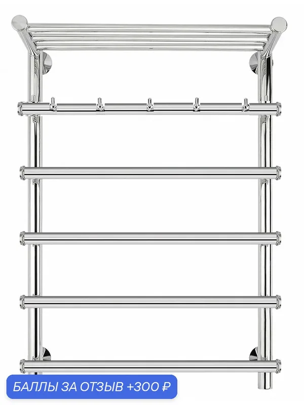 Полотенцесушитель электрический Secado Турин 1 КСП 80x60 R (Правый) хром — Secado, 300 баллов за отзыв Яндекс Маркет