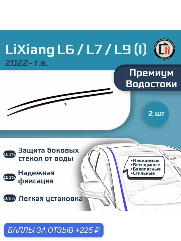 LIXIANG L6 2024- / L7 2023- / L9 2022- (I) - Премиум водостоки лобового стекла — 225 баллов за отзыв Яндекс Маркет