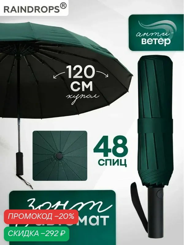 Смарт-зонт — RAINDROPS, скидка по промокоду Яндекс Маркет