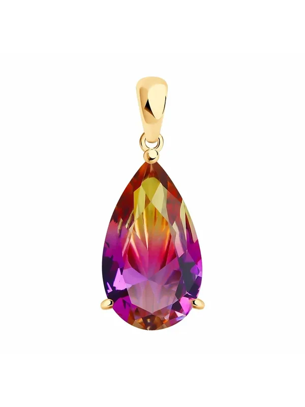 Подвеска, серебро, 925 проба, золочение, ситалл — Diamant online, скидка по промокоду Яндекс Маркет