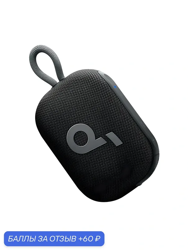 Портативная колонка Anker Soundcore 4 GO, с карабином, влагозащищенная, черная — Anker, 60 баллов за отзыв Яндекс Маркет