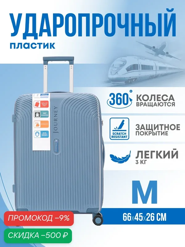 Чемодан — Journey, скидка по промокоду Яндекс Маркет