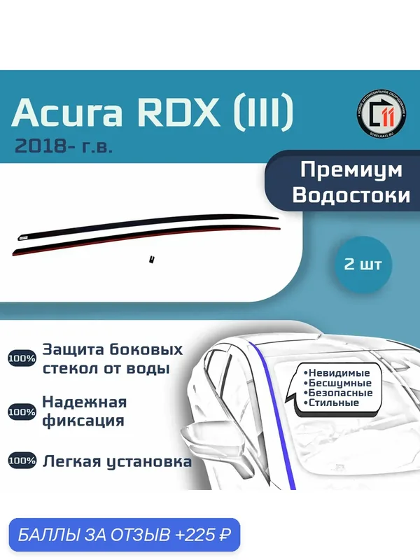 ACURA RDX 2018- (III+III рестайлинг) - Премиум водостоки лобового стекла — 225 баллов за отзыв Яндекс Маркет