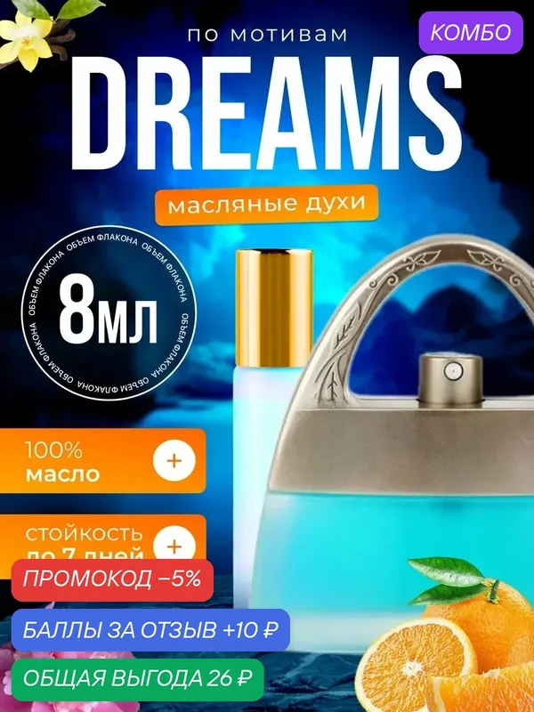 Духи масляные по мотивам Sui Dreams Анна Суи Дримс парфюм женские стойкие — BESTPARFUME, промокод и 10 баллов за отзыв Яндекс Маркет