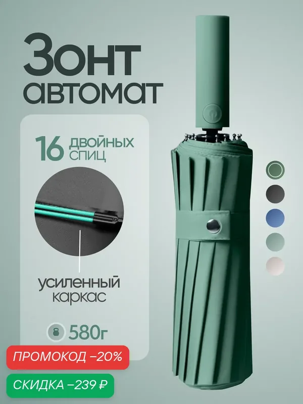 Зонт — ARDECO, скидка по промокоду Яндекс Маркет