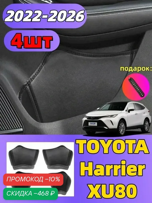 2022-2026 TOYOTA Harrier XU80 Кожаная защитная накладка для отверстий для хранения в дверях автомобиля, toyota harrier Автозапчасти — скидка по промокоду Яндекс Маркет