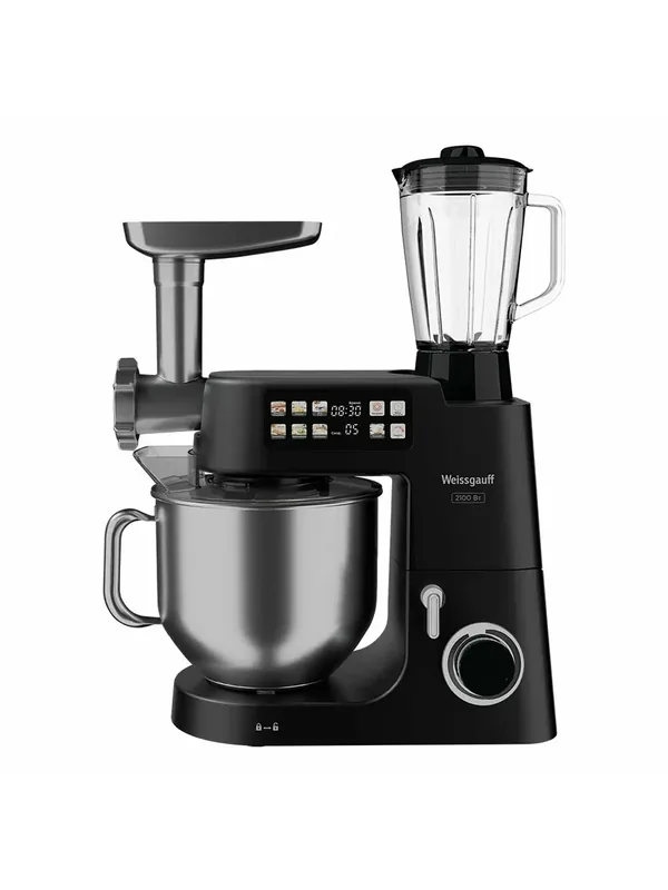 Кухонная машина Weissgauff WKM 880 DPB Digital Chef Pro с Функцией подогрева 7 в 1, Планетарный миксер с чашей 8 л. — Weissgauff, скидка по промокоду Яндекс Маркет