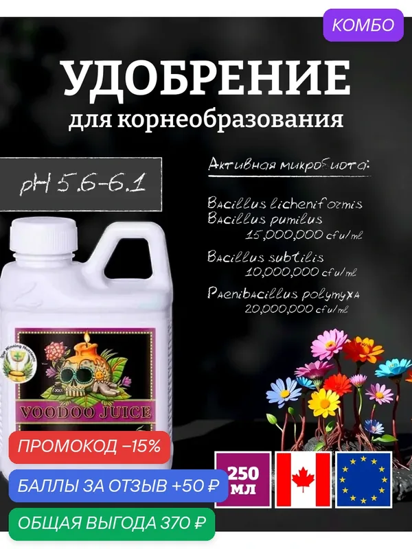 Стимулятор для здоровых корней Advanced Nutrients Voodoo Juice 0.25 л. — Advanced Nutrients, промокод и 50 баллов за отзыв Яндекс Маркет