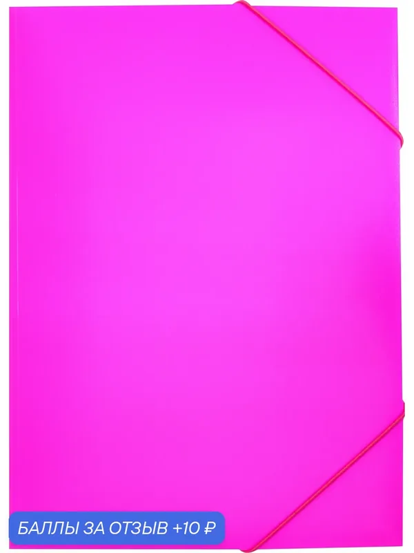Папка на резинке А4 "Neon" розовый (DNE510PINK) — Бюрократ, 10 баллов за отзыв Яндекс Маркет