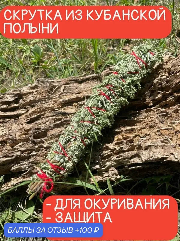 Полынь скрутка для окуривания, трава, горькая, защита, оберег — 47 гр, 32 см — 100 баллов за отзыв Яндекс Маркет