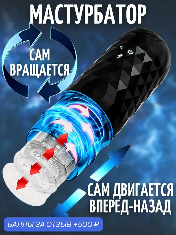 Автоматический мастурбатор мужской PARADISE с телескопическими (поступательными) движениями и ротацией (вращением), имитатор вагины, товар для мужчин — 500 баллов за отзыв Яндекс Маркет