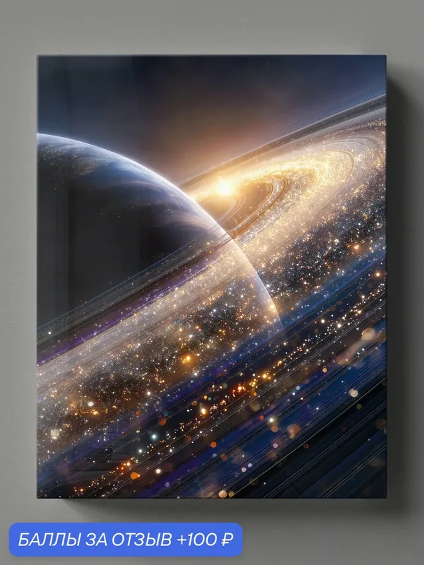 Картина Postermarket "Галактика" на стекле, цифровая печать, 40x50 см — PosterMarket, 100 баллов за отзыв Яндекс Маркет