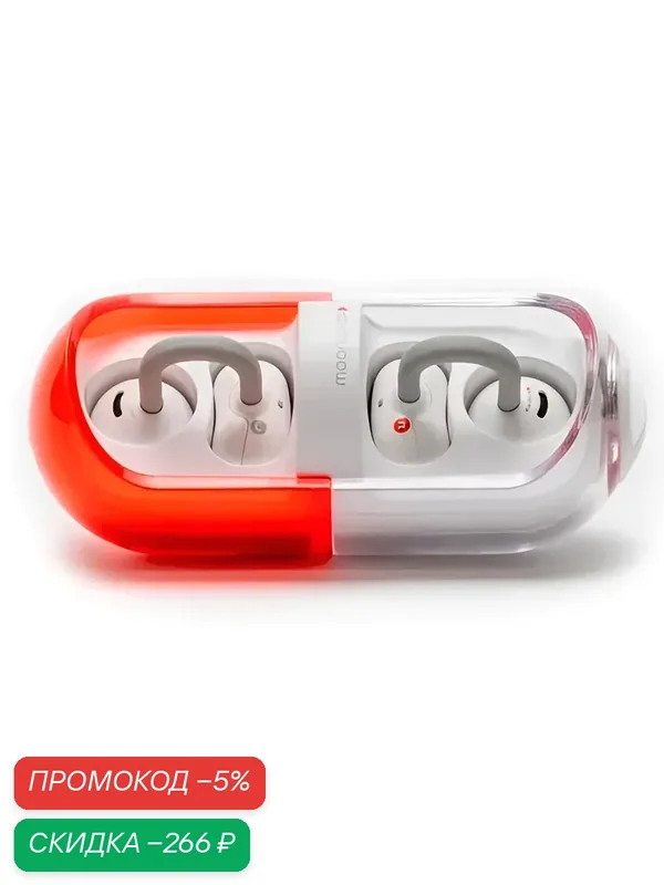 Наушники Moondrop PILL, беспроводные, шумоподавление, влагозащита, красные — Moondrop, скидка по промокоду Яндекс Маркет