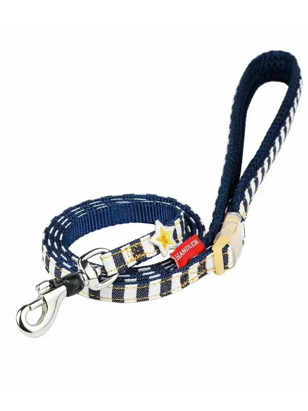 Поводок для собак Japan Premium Pet "Английский стиляга" с функцией Антисрыв. Размер SS. Цвет NAVY с синим — Japan Premium Pet, 50 баллов за отзыв Яндекс Маркет
