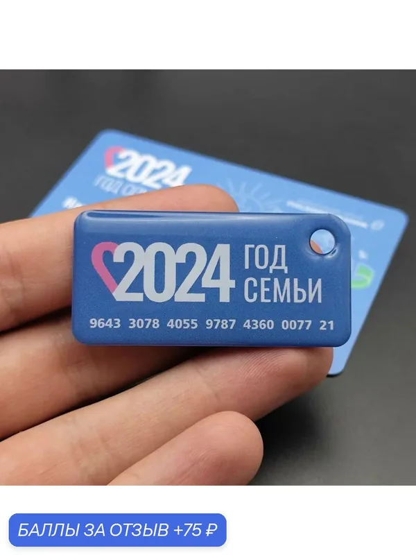 Брелок с функционалом карты Подорожник Санкт-Петербурга - Год семьи 2024. Коллекционный дизайн — ПОДОРОЖНИК, 75 баллов за отзыв Яндекс Маркет