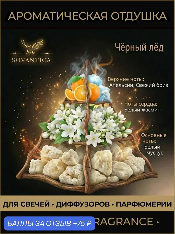 Ароматическая отдушка 100 г Черный лёд (Black ice), Sovantica Fragrances — SOVANTICA, скидка по промокоду Яндекс Маркет