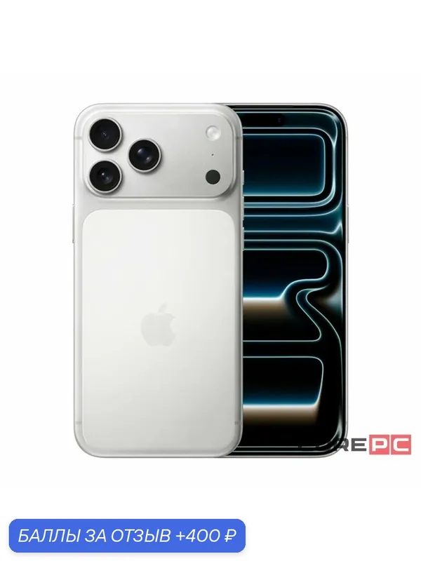 Смартфон Apple iPhone 17 Pro Max 512Gb (Silver) (eSim), современный дизайн — Apple, 400 баллов за отзыв Яндекс Маркет