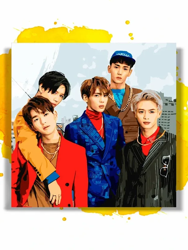 Картина по номерам на холсте SHINee, 50 х 50 см — НА ХОЛСТАХ, скидка по промокоду Яндекс Маркет