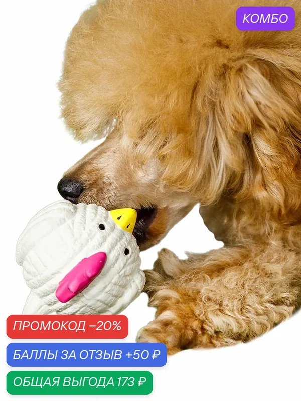Игрушка для собак Japan Premium Pet латексный колобок в виде цыплёнка для собак мелких пород и мини — Japan Premium Pet, промокод и 50 баллов за отзыв Яндекс Маркет
