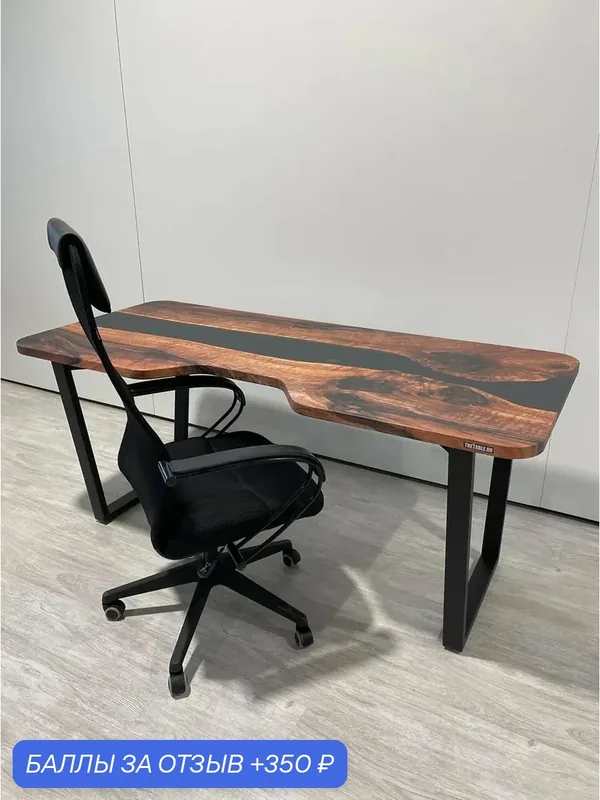 Стол письменный с вырезом дизайнерский лофт THETABLE RU 140х80 3.1/2.1 — THETABLE.RU, 350 баллов за отзыв Яндекс Маркет