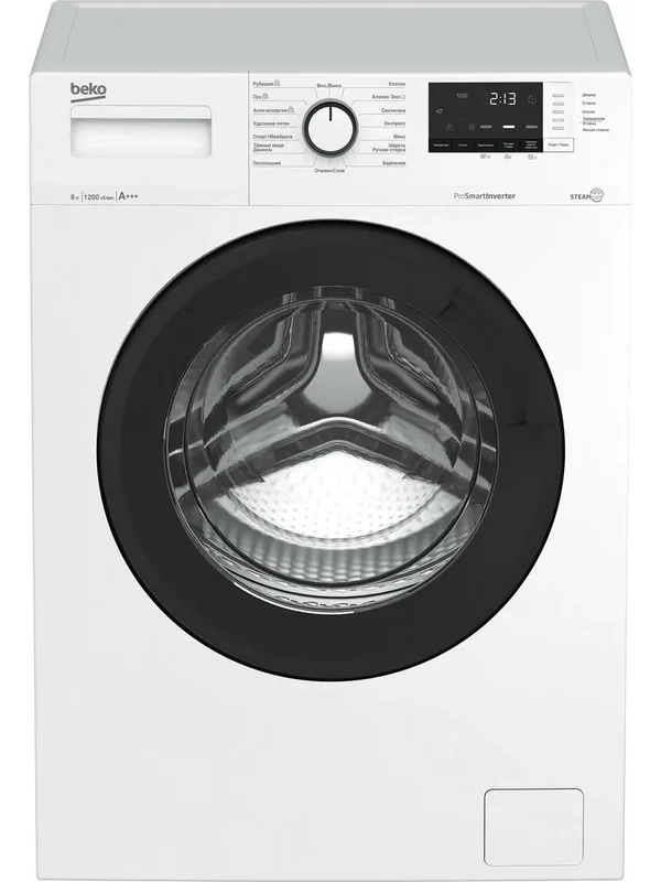 Стиральная машина Beko WSRE8612XAWI, дисплей, отложенный старт, белый — Beko, 600 баллов за отзыв Яндекс Маркет