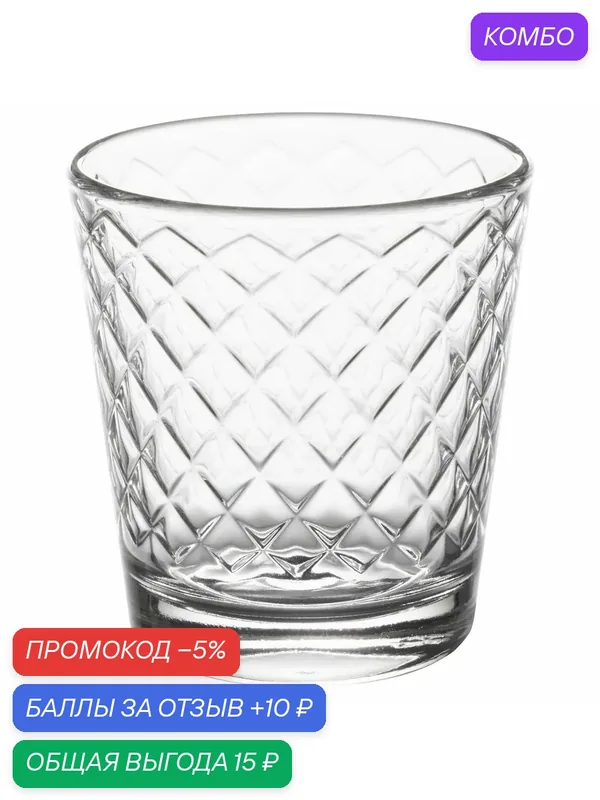 SMARISKA Стопка IKEA, прозрачное стекло, 5 сл (90312851) — ИКЕА, промокод и 10 баллов за отзыв Яндекс Маркет