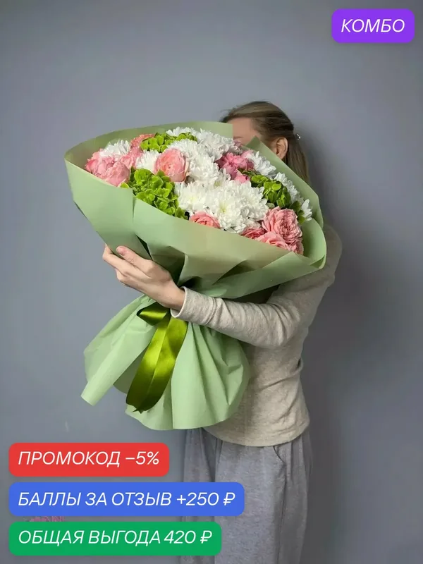 Английский сад: букет из роз Джульетта, гортензии и хризантем – купить с доставкой недорого — Цветочный вайб, промокод и 250 баллов за отзыв Яндекс Маркет