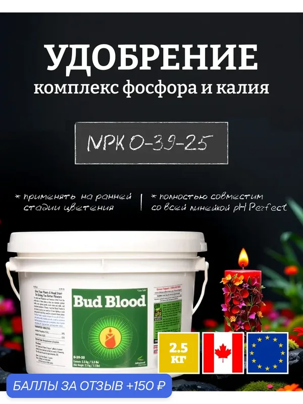 Удобрение для усиления цветения Advanced Nutrients Bud Blood Powder 2.5 кг. — Advanced Nutrients, скидка по промокоду Яндекс Маркет