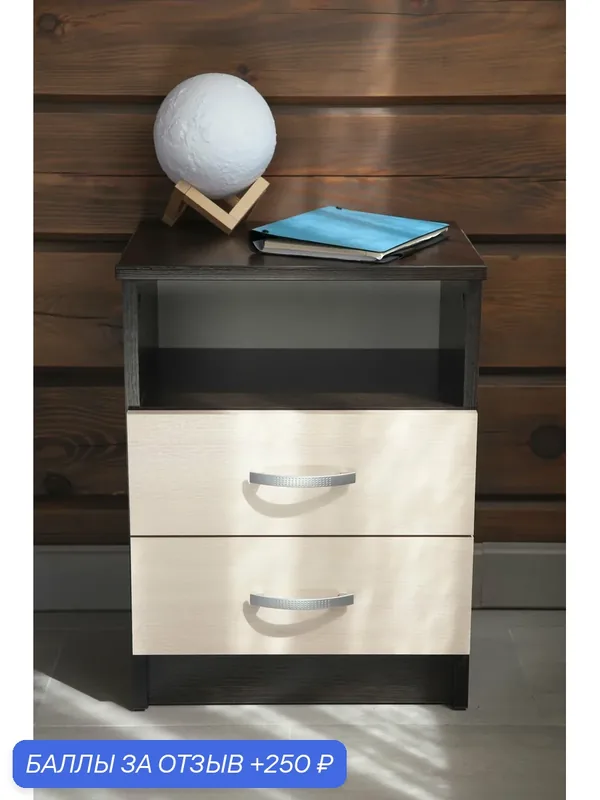 Тумба прикроватная Hesby Nightstand 5 тумбочка с ящиками венге — Hesby, 250 баллов за отзыв Яндекс Маркет